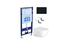 Комплект: Унитаз, Инсталляция, Кнопка смыва Aquatek Дива SET AQUATEK ДИВА-012 4в1