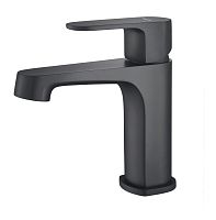 Смеситель Aquatek AQ1210MB Оберон для раковины, без донного клапана, черный матовый