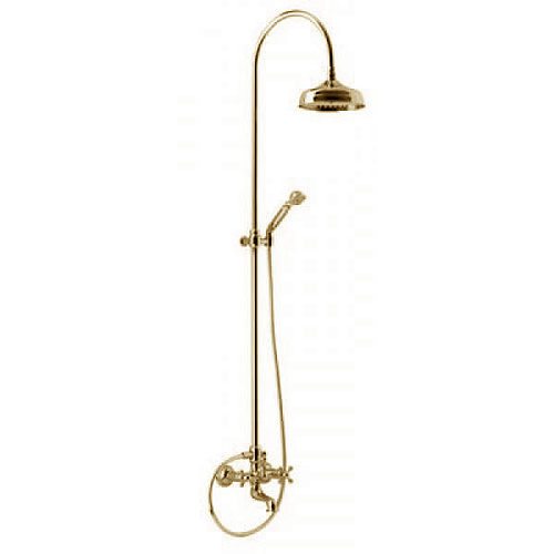 Душевая система Cisal AC00405224  Arcana смеситель для душа,верхний душ Easy Clean,ручной душ с держателем и шлангом, цвет золото снят с производства
