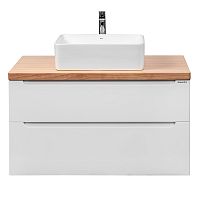 Тумба Aquanika AQW995156WRU68 WOOD под раковину 100х55 см подвесная, белый