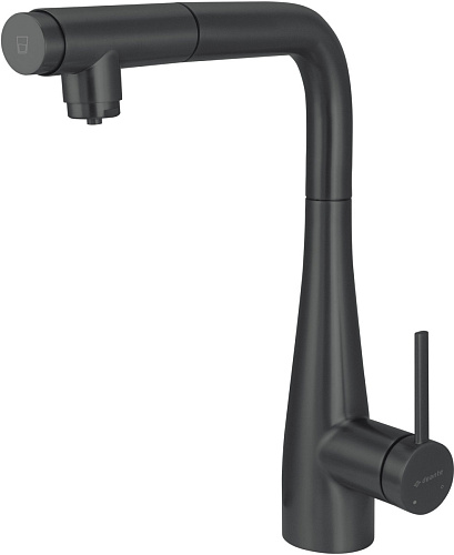Смеситель Deante BRE_N75M Eridan для кухни с подключением для фильтра воды и вытяжным изливом, Nero (черный) Смеситель Deante BRE_N75M Eridan для кухни с подключением для фильтра воды и вытяжным изливом, Nero (черный)