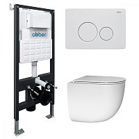 Инсталляция с подвесным унитазом Abber BEQUEM AC1132TC-AC0105-AC0121MW