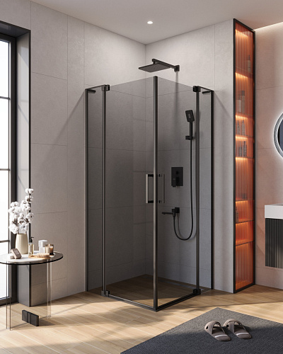 Душевой уголок CEZARES SLIDER-A-2-80/90-GRIGIO-NERO Душевой уголок CEZARES SLIDER-A-2-80/90-GRIGIO-NERO