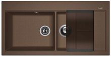 Мойка для кухни Florentina 20.335.E1000.303 Россана 100х51 см, с крылом, мокко
