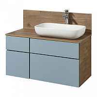 Набор Акватон 1A2569K5MIX30: тумба-умывальник 1A256901MIX30 Мишель 100, дуб рустикальный/фьорд /1A73313KLK010 раковина Лола/1A256703MIDR0 столешница ЛВДСП