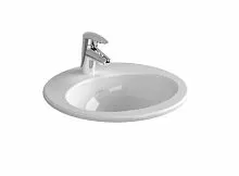 Раковина Vitra 5468B003-0001 S20 встраиваемая сверху 55х48 см, c переливом, белая
