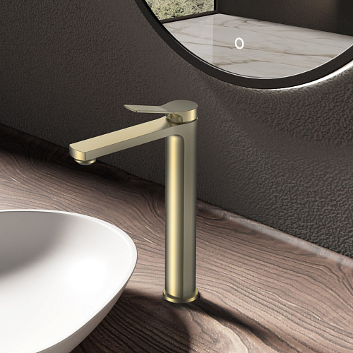 Смеситель для раковины Vincea Arco VBF-4AR02BG Смеситель для раковины Vincea Arco VBF-4AR02BG