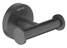 Крючок Aquatek AQ4202MB Оберон двойной, черный матовый