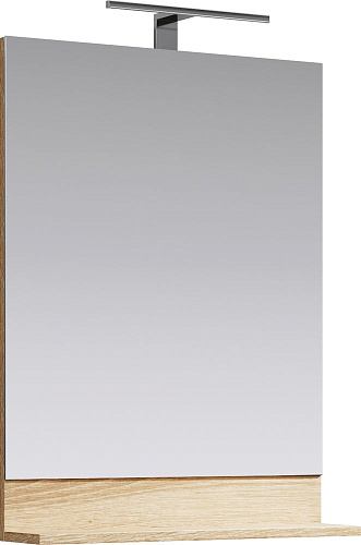 Зеркало с подсветкой AQWELLA FOS0206DS Foster 60х80 см, дуб сонома купить недорого в интернет-магазине Керамос
