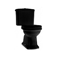 Чаша унитаз-моноблока Kerasan 1013 04 Retro, 39х72 см, слив в стену, черный глянец