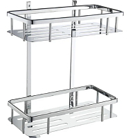 Сет 2030 WW-4141_Полка для ванной 2-х ярусная WONZON & WOGHAND, Хром ()