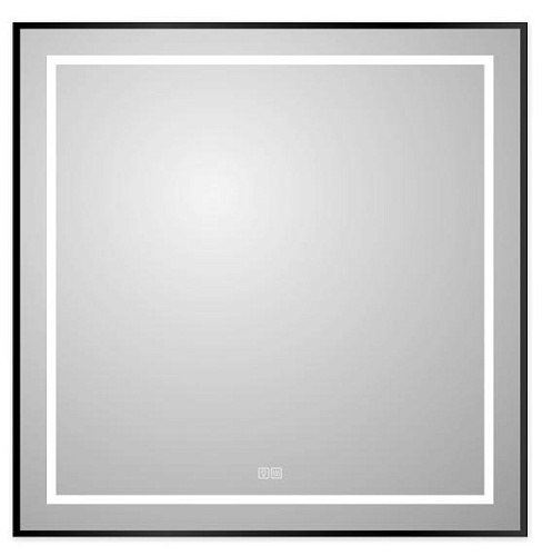 Зеркало BelBagno Kraft SPC-KRAFT-800-800-LED-TCH-WARM-NERO купить недорого в интернет-магазине Керамос