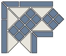 Декоративный элемент (плитка) TOPCER Victorian Designs Lisbon1Corner(TR.16, DOTS 11, STRIPS 11)
