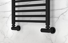 Вентиль Сунержа 31-1402-1234, 3D, левый, (цилиндр) G 1/2" НР х G 3/4" НГ, матовый черный