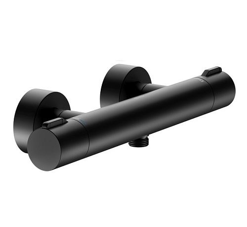 Смеситель Keuco 53926371001 Plan blue с термостатом для душа DN 15, черный матовый купить недорого в интернет-магазине Керамос