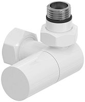 Вентиль Сунержа 12-1403-1234, 3D, правый, (цилиндр) G 1/2" НР х G 3/4" НГ, белый