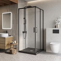 Душевой уголок BelBagno LUCE LUCE-A-2-90-C-NERO Душевой уголок BelBagno LUCE LUCE-A-2-90-C-NERO