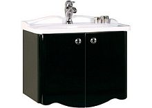 Тумба под раковину Акватон Венеция 65 1A155201VN950 черный глянец, 61х49х43