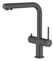 Смеситель Aquatek AQ1385MB Европа для кухни с подключением к фильтру питьевой воды, черный матовый