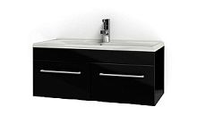 Тумба с раковиной Акватон Мадрид 1A1280K0MA950, черный глянец