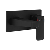 Смеситель Vitra A4273836EXP Root Square для раковины встроенный, матовый черный Смеситель Vitra A4273836EXP Root Square для раковины встроенный, матовый черный