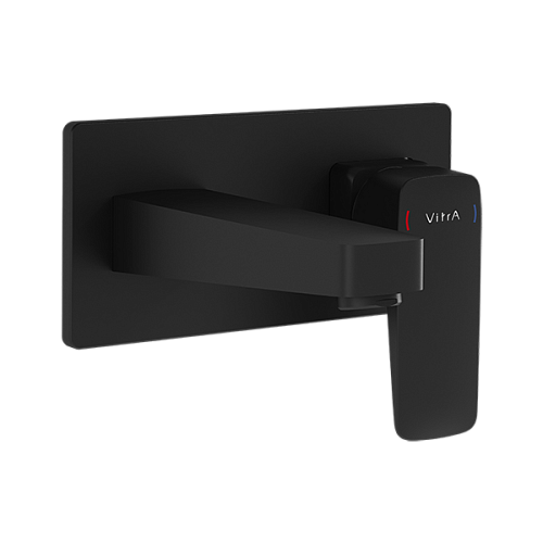 Смеситель Vitra A4273836EXP Root Square для раковины встроенный, матовый черный Смеситель Vitra A4273836EXP Root Square для раковины встроенный, матовый черный