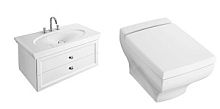 Villeroy & Boch La Belle Комплект №1: Унитаз подвесной+сиденье+тумба+раковина