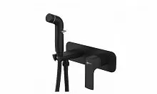 Смеситель Lemark LM7220BL Ursus с гигиеническим душем, черный