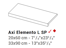 Угловой элемент AtlasConcorde AXI AxiBrownChestnutElementoLSP33x90