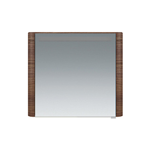 Зеркальный шкаф AM.PM M30MCL0801NF Sensation, левый, 80х70 см, с подсветкой, орех