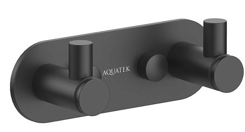 Крючок Aquatek AQ4102MB Европа двойной, черный матовый - купить в Санкт-Петербурге, цена на Крючок Aquatek AQ4102MB Европа двойной, черный матовый в интернет-магазине Керамос Крючок Aquatek AQ4102MB Европа двойной, черный матовый купить недорого в интернет-магазине Керамос