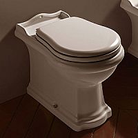 Унитаз напольный приставной Kerasan Retro 1016 01, BTW слив в стену, цвет белый