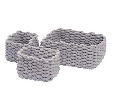 Набор корзин для аксессуаров WasserKRAFT WB-850 Set Mindel 34х23 см, серый