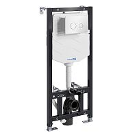Система инсталляции WasserKraft 10TLT.010.ME.WH01 Aller для унитазов + кнопка смыва, черный Система инсталляции WasserKraft 10TLT.010.ME.WH01 Aller для унитазов + кнопка смыва, черный
