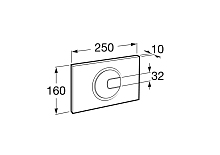 Клавиша двойного смыва Roca  890098000