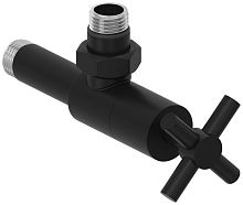 Вентиль Сунержа 31-1408-1212 угловой, (крест) G 1/2" НР х G 1/2" НР, матовый черный