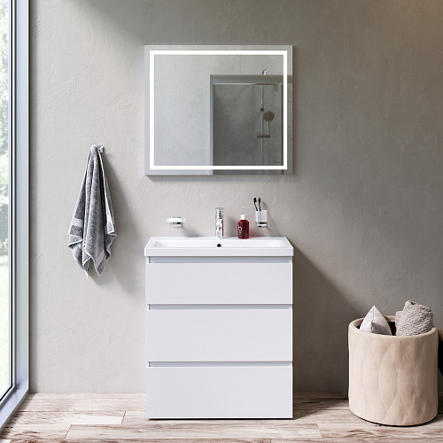 Комплект AM.PM BK91GF Gem S, для ванной комнаты 75 см (зона красоты), белый, белый/серебристый снят с производства