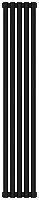 Радиатор Сунержа 31-0301-1205 Эстет-1 отопительный н/ж 1200х225 мм/ 5 секций, матовый черный