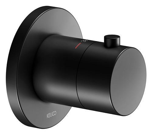 Смеситель Keuco 59553370001 IXMO с термостатом для встройки DN 15, черный матовый купить недорого в интернет-магазине Керамос