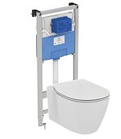 Комплект 3 в 1 Ideal Standard E8822301PC15 Connect Prosys: подвесной унитаз Rimless E822301 + крышка-сиденье + инсталляция для монтажа, Euro White (евробелый) Комплект 3 в 1 Ideal Standard E8822301PC15 Connect Prosys: подвесной унитаз Rimless E822301 + крышка-сиденье + инсталляция для монтажа, Euro White (евробелый)