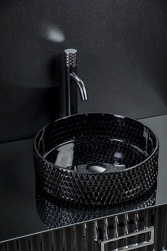 Раковина чаша круглая хрустальная 39*12 см Armadi Art 817-B Раковина чаша круглая хрустальная 39*12 см Armadi Art 817-B