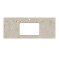 Столешница Kerama Marazzi PL3.DD590500R\120 Plaza для раковин, встраиваемых снизу, 120 см, Про Лаймстоун АТ/темно-бежевый