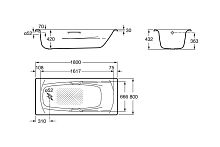 Ванна стальная Roca  2200E0000