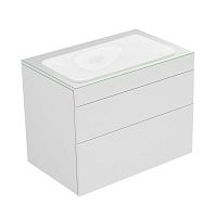 Тумба Keuco 31571300000 Edition 400 под умывальник 70х53.5 см, белый/белое глянцевое стекло