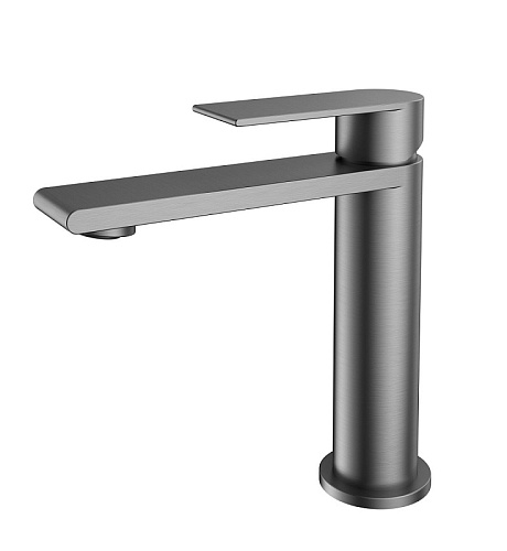 Смеситель для раковины без донного клапана Vincea Vogue VBF-2VS1GM , вороненая сталь