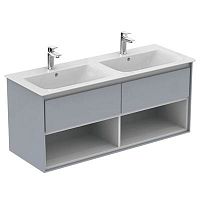 Тумба Ideal Standard E0829EQ Connect Air для раковины 120х44 см, подвесная, Glossy Light Grey + Matt White (светло-серый глянцевый + белый матовый) Тумба Ideal Standard E0829EQ Connect Air для раковины 120х44 см, подвесная, Glossy Light Grey + Matt White (светло-серый глянцевый + белый матовый)