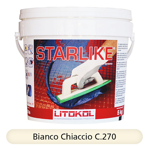 Затирка Litocol LITOCH_STARLIKE_C270 (5кг) Bianco Ghiaccio снят с производства