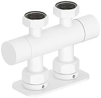 Вентиль Сунержа 30-1419-3434, 2х3/4" прямой скрытый-скрытый EU50, матовый белый