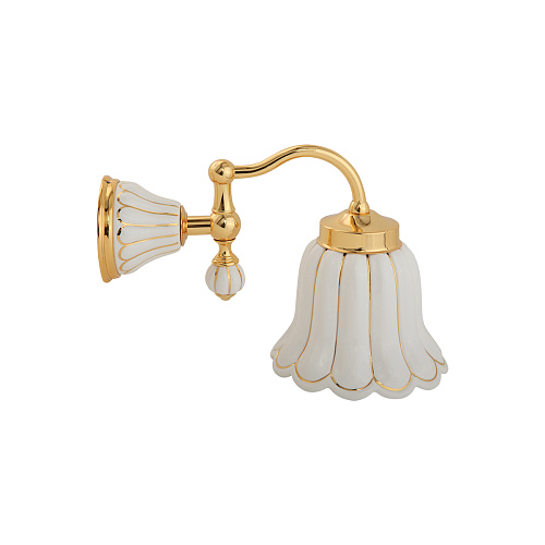 Светильник Migliore 17535 Olivia настенный, плафон, белый с золотым декором/золото купить недорого в интернет-магазине Керамос