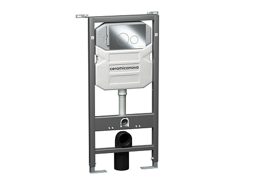 Система инсталляции Ceramica Nova CN1001CH Envision для унитазов, кнопка смыва Round, хром Система инсталляции Ceramica Nova CN1001CH Envision для унитазов, кнопка смыва Round, хром